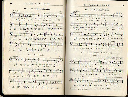 LAUDATE DOMINUM. CHOIX DE MOTETS  UNE, DEUX, TROIS ET QUATRE VOIX GALES OU MIXTES POUR LES SALUTS ET AUTRES CIRCONSTANCES.