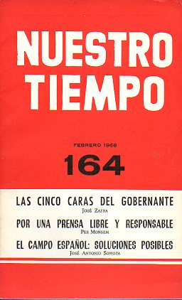 NUESTRO TIEMPO. Revista de cuestiones actuales. N 164.