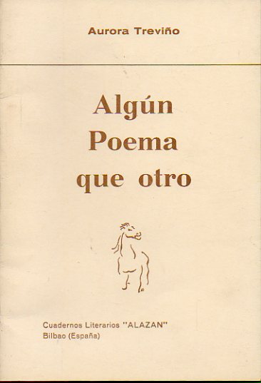 ALGN POEMA QUE OTRO. Dedicado por la autora.