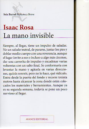 LA MANO INVISIBLE. Avance editorial. Versin no definitiva.