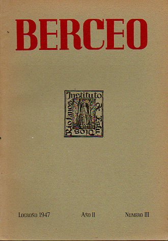 BERCEO. Boletn del Instituto de Estudios Riojanos. Ao II. Nmero III.