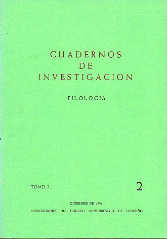 CUADERNOS DE INVESTIGACIN. FILOLOGA. Tomo I. Vol. 2.