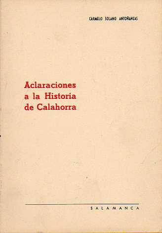 ACLARACIONES A LA HISTORIA DE CALAHORRA.