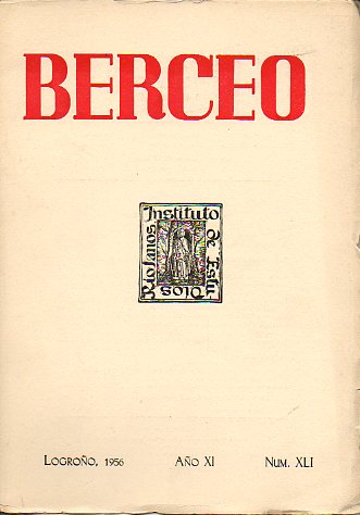 BERCEO. BOLETN DEL INSTITUTO DE ESTUDIOS RIOJANOS. Ao  XI. Nmero XLI.