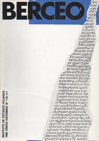 Revista: BERCEO. N 110-111. Juan Antonio Basterra, msico riojano. La reja del coro de la Catedral de Calahorra. Municipio y rentas feudales en el al