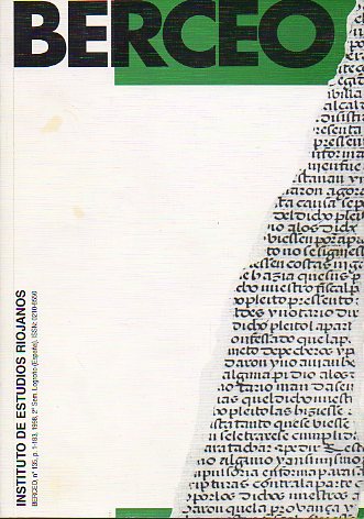 Revista: BERCEO. N 135. El soldado riojano en la guerra de Cuba. La emigracin riojana a Amrica durante la Restauracin. Quintiliano Bueno Marn: la