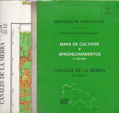 MAPA DE CULTIVOS Y APROVECHAMIENTOS. E. 1: 50.000. CANALES DE LA SIERRA (LA RIOJA).