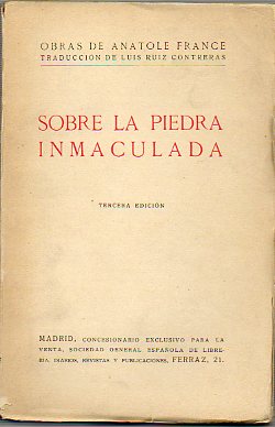 SOBRE LA PIEDRA INMACULADA.