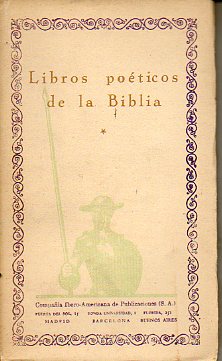 LIBROS POTICOS DE LA BIBLIA.