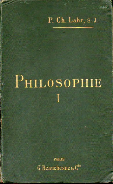 COURS DE PHILOSOPHIE. Tome Premier. Psychologie. Logique. 13e d.