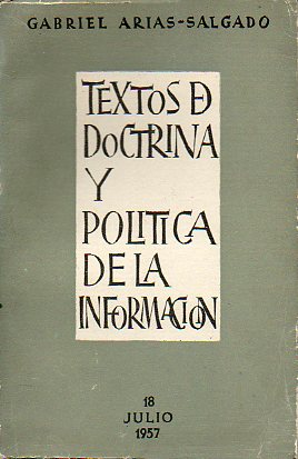 TEXTOS DE DOCTRINA Y POLTICA DE LA INFORMACIN.