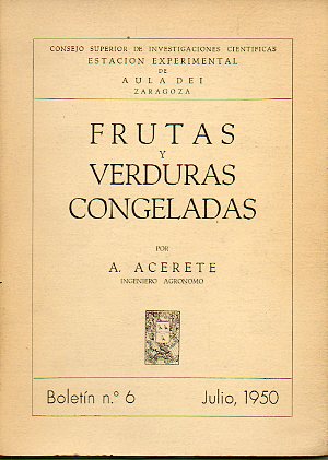 FRUTAS Y VERDURAS CONGELADAS.