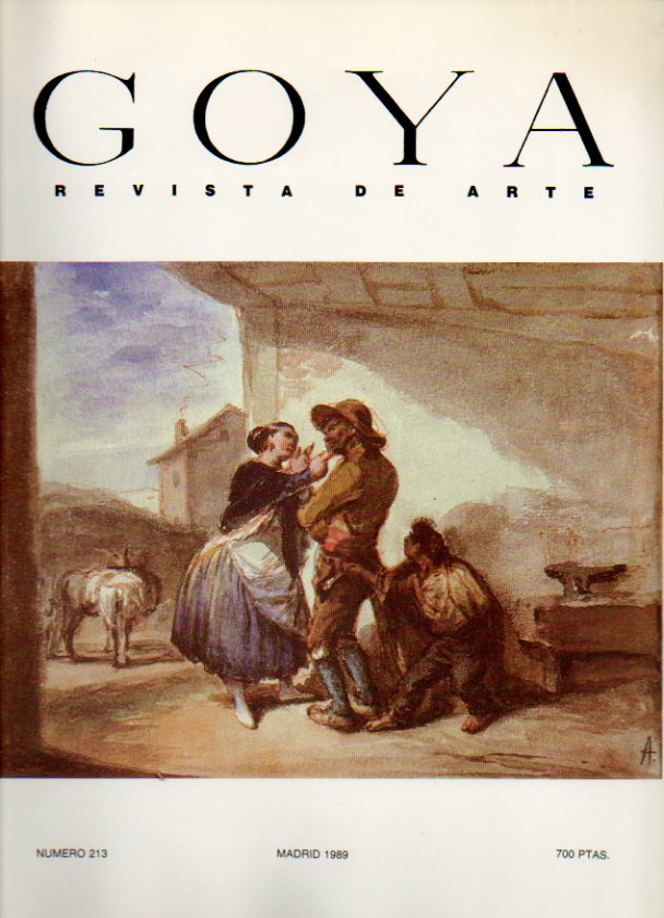 GOYA. Revista de Arte. N 213. Dibujos de Alenza; El Parque de los Monstruos de Bomarzo; Nuevas fuentes de la pintura de Zurbarn; La restauracin de