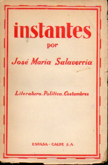 INSTANTES. Literatura. Poltica. Costumbres.