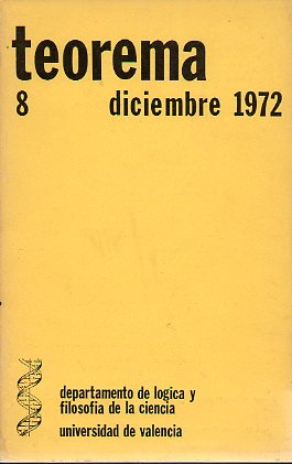 TEOREMA.  Revista del Departamento de Lgica y Filosofa de la Ciencia. N 8.