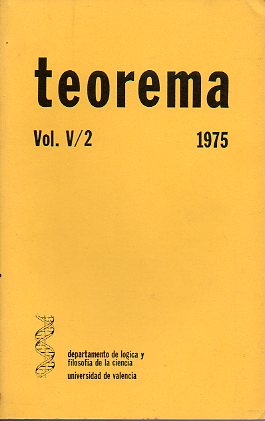 Revista TEOREMA. Vol. V. N 2.