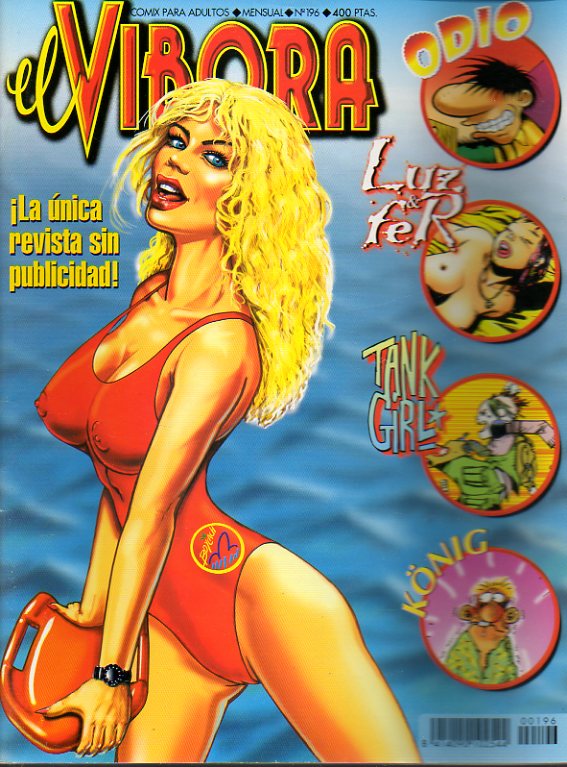 EL VBORA. Comix para adultos. N 196. Cont.: Stan y Vince, P. Bagge, Mattioli, Juaco Vizuete,  Mnica, Gambarte, Knig, Mauro...