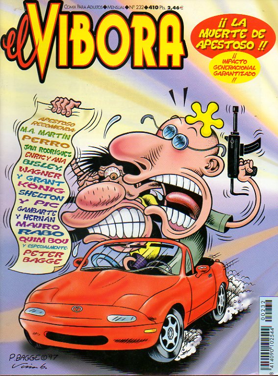 EL VBORA. Comix para adultos. N 232. Cont.: Perro, Javi Rodrguez, Manuel valencia, P. Bagge, Shelto y Pic, Mauro, Quim Bou (A.K.A. Bruno), Knig...