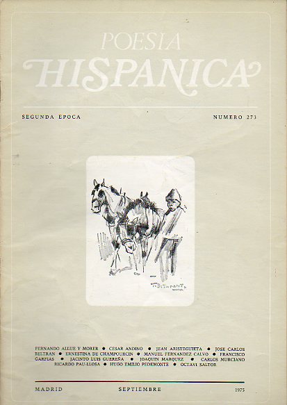 POESA HISPNICA. II poca. N 273. Ernestina de Champourcin: Poemas con Rilke al fondo; Hugo E. Pedemonte: Poesa y Traduccin; Poemas de  Joaqun M