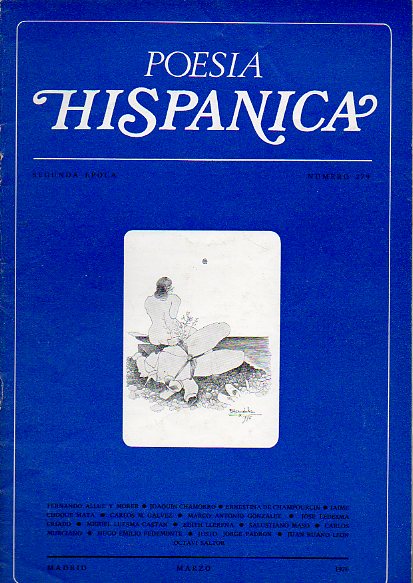 POESA HISPNICA. II poca. N 279. Carlo M. Glvez: Juan Ramn Molina y el Modernismo; Poemas de Justo Jorge Padrn, Miguel Luesma Castn, Salustiano