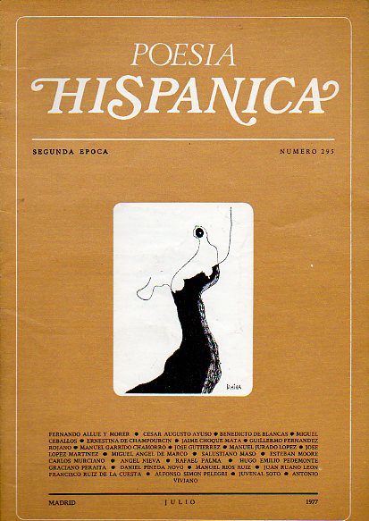 POESA HISPNICA. II poca. N 295. Visin de Cuenca, de Carlos Murciano; Poemas de Salustiano Mas, Jos Gutirrez, Manuel Jurado Lpez, Juvenal Soto