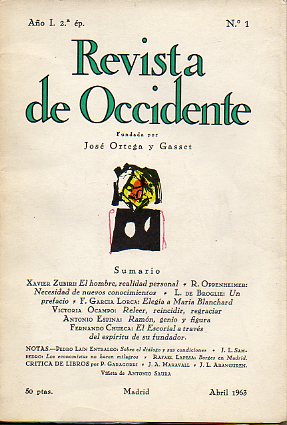 REVISTA DE OCCIDENTE.  Ao I. 2 poca. N 1.