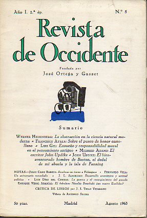 REVISTA DE OCCIDENTE.  Ao I. 2 poca. N 5.