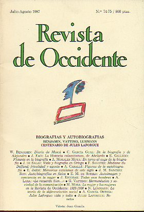 REVISTA DE OCCIDENTE. N 74-75.