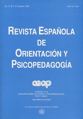 REVISTA ESPAOLA DE ORIENTACIN PSICOPEDAGGICA. Vol. 14. N 2.