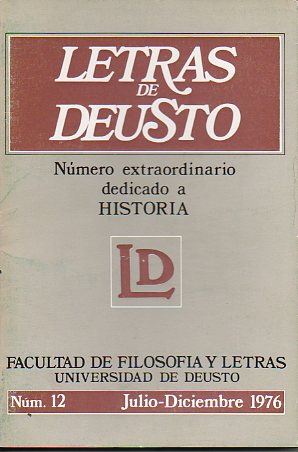 LETRAS DE DEUSTO. N 12. Extraordinario dedicado a Historia.