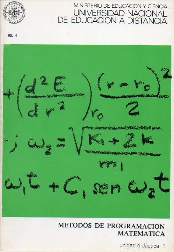 MTODOS DE PROGRAMACIN MATEMTICA. Unidad Didctica 1.