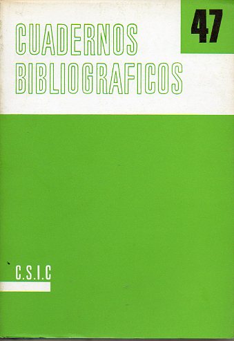 CUADERNOS BIBLIOGRFICOS. N 47.