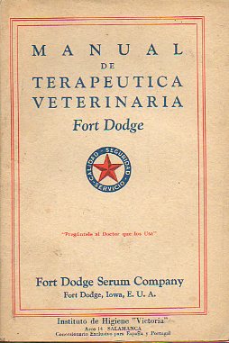 MANUAL DE TERAPUTICA VETERINARIA.