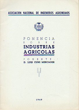 PONENCIA SOBRE INDUSTRIAS AGRCOLAS.