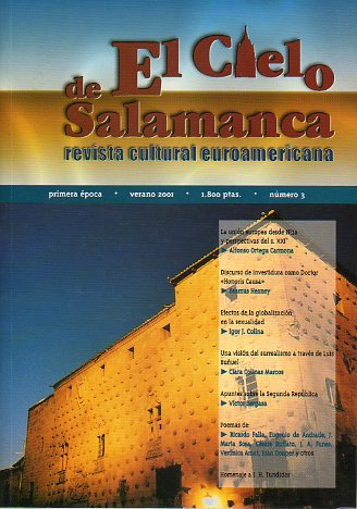 EL CIELO DE SALAMANCA. Revista Cultural Euroamericana. Primera poca. N 3. Seamus Heaney: Discurso investidura como Doctor Honoris Causa. Jos Vials