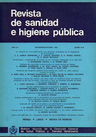 REVISTA DE SANIDAD E HIGIENE PBLICA. Ao LII. Nmeros 9-10.