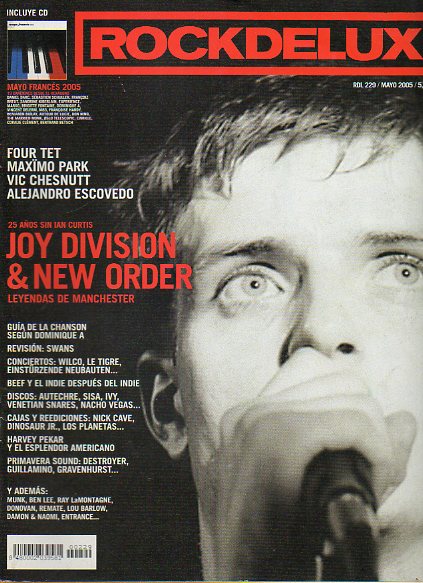 ROCK DE LUX. N 229. JOY DIVISION & NEW ORDER, LEYENDAS DE MANCHESTER / VIC CHESNUTT / REVISIN. SWANS... No conserva CD.