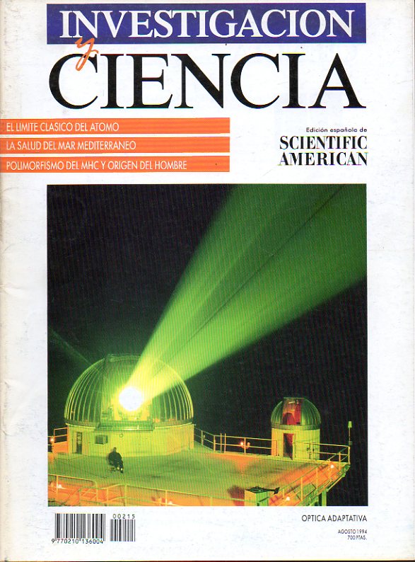 INVESTIGACIN Y CIENCIA. Edicin Espaola de Scientific American. N 215. La carrera de la Luna. Polimorfismo del MHC y origen del hombre. El lmite c