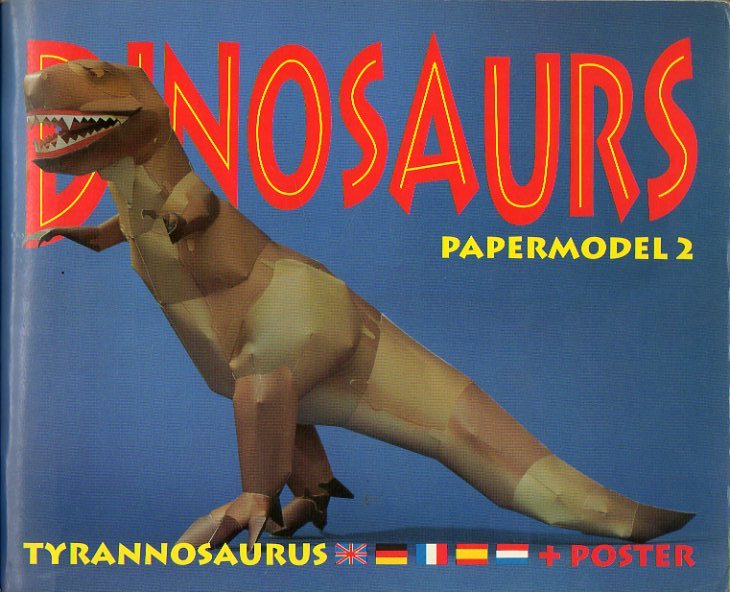 DINOSAURS. PAPER MODEL 2. TYRANNOSAURUS. Recortable. No conserva poster.