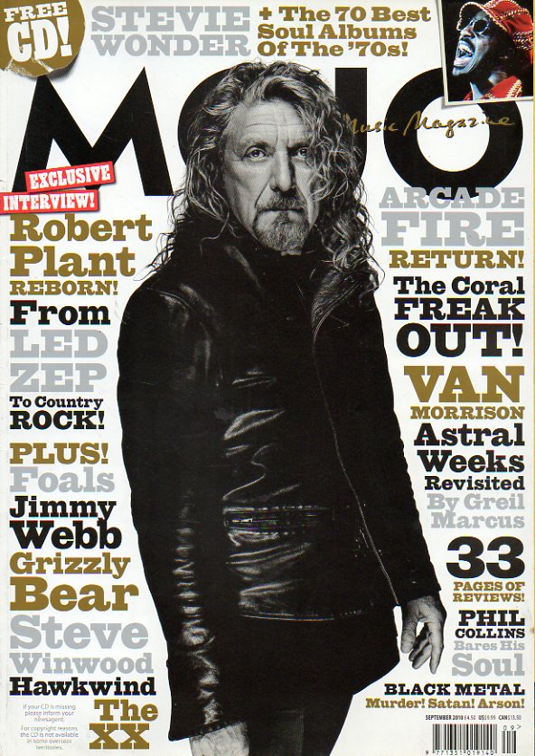 MOJO. N 202. Robert Plant reborn. Jimmy Webb. Arcade Fire. Van Morrison: Astral Weeks revisited. The XX. Steve Winwood... NO CONSERVA CD.