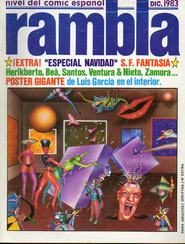 RAMBLA. Nivel del Comic Espaol. N Extra Especial Navidad. Snchez Zamora: 1994; Beroy: Voces del Universo; Estrada: Fantasmas; Domingo Santos: De d