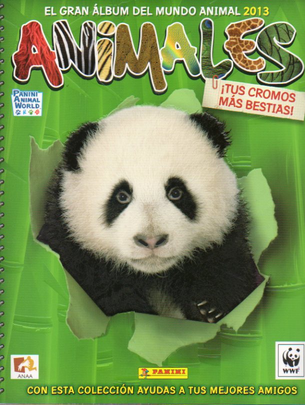 ANIMALES. Tus cromos ms bestias. lbum para 550 cromos. Sin cromos, excepto seis encartados.