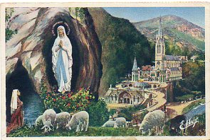 Tarjeta Postal: LOURDES. La Basilique de lApparition.