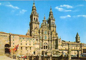 Tarjeta Postal:  3235. SANTIAGO DE COMPOSTELA. La Catedral. Fachada del Obradoiro.