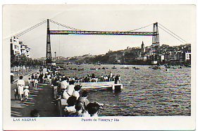 Tarjeta Postal: LAS ARENAS. Puente de Vizcaya y Ra.