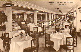 Tarjeta Postal: HOTEL NACIONAL. MADRID. Comedor.