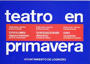 Tarjeta Postal: CICLO DE TEATRO EN PRIMAVERA.