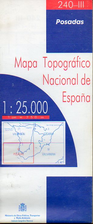 MAPA TOPOGRFICO NACIONAL DE ESPAA. Escala 1:25.000. 278-II. POSADAS.