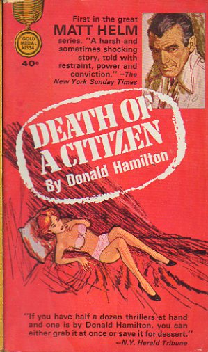 DEATH OF A CITIZEN. Matt Helm Series.