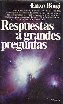 RESPUESTAS A GRANDES PREGUNTAS. 1 ed. espaola.